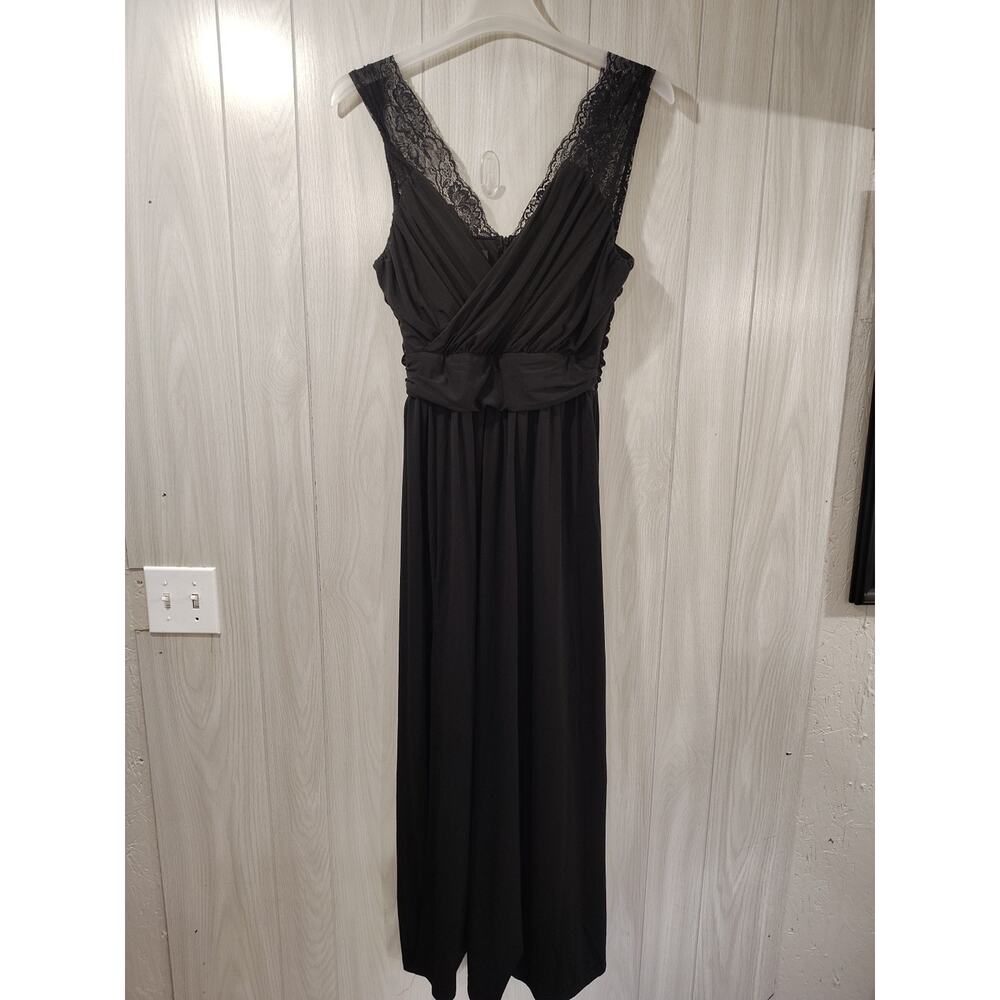 Beautiful Women's Black Lace Strap Full Wrap Gothic Alternative Dress L Vampire